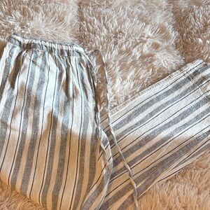 Dylan Gray and White Striped Pants